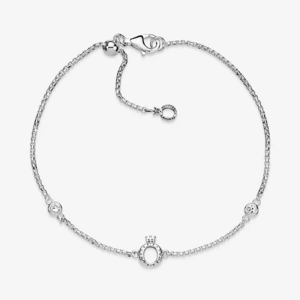 PANDORA Crown O Sterling Silver Bracelet With Clear Cubic Zirconia - 598276CZ-20